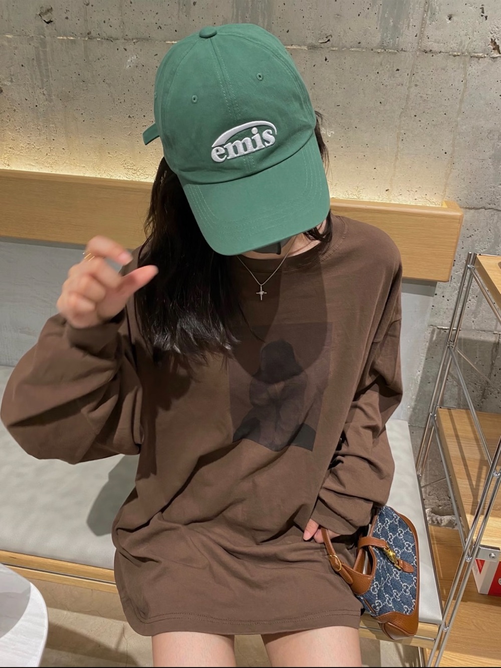 Korean Emis Green Baseball Cap - Casual Women's Hat